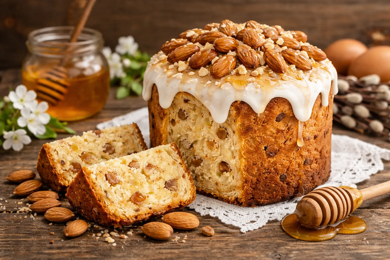 Паска з мигдалем та медом