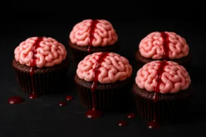 Bloody Brain Cupcakes