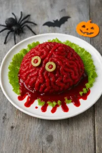 🕷️ Салат “Мозок Монстра” з кривавим соусом