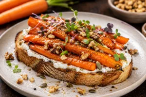 Carrot Toasts with Cream Cheese and Caramelized Carrots