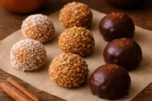 Морозні гарбузові кульки з корицею та шоколадом