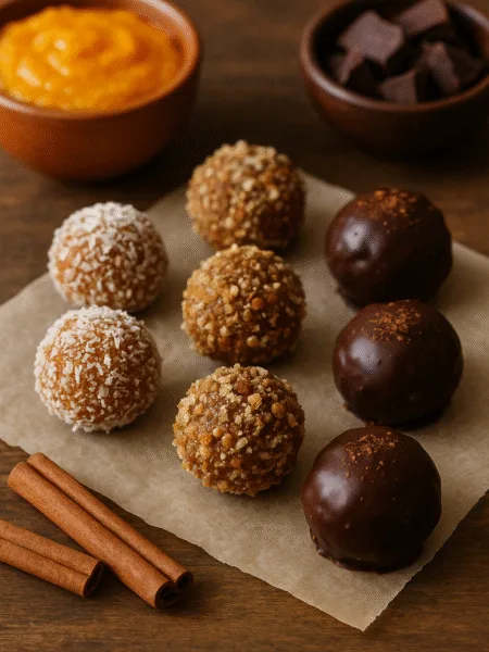 Морозні гарбузові кульки з корицею та шоколадом