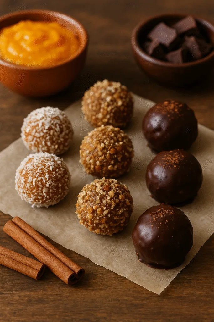 Морозні гарбузові кульки з корицею та шоколадом