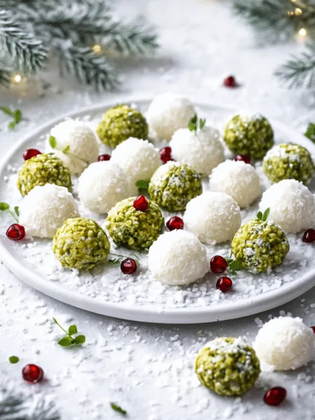 Снігові кульки з сирного мусу у фісташковій крихті