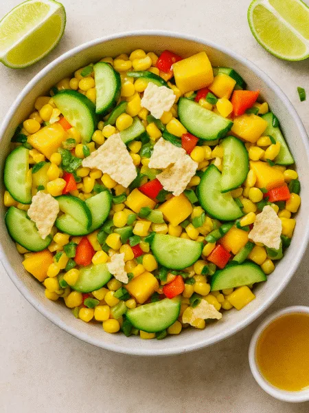 Салат з кукурудзою і огірком “Сонячний Crunch”