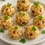 Сирні кульки з горіхами та журавлиною