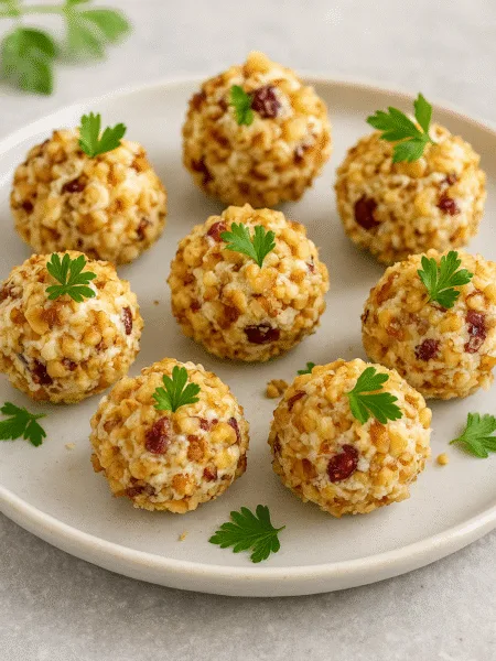 Сирні кульки з горіхами та журавлиною