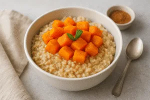 Barley Porridge with Pumpkin and Cinnamon