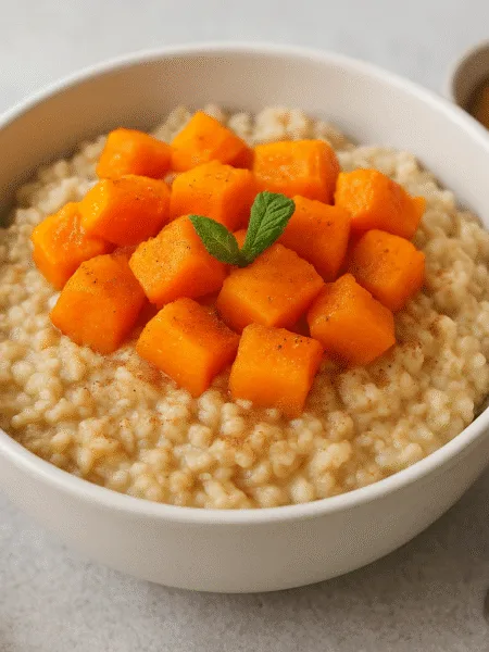 ЯЧМІННА КАША З ГАРБУЗОМ І КОРИЦЕЮ