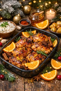 Курка в апельсиново-медовій глазурі з прянощами