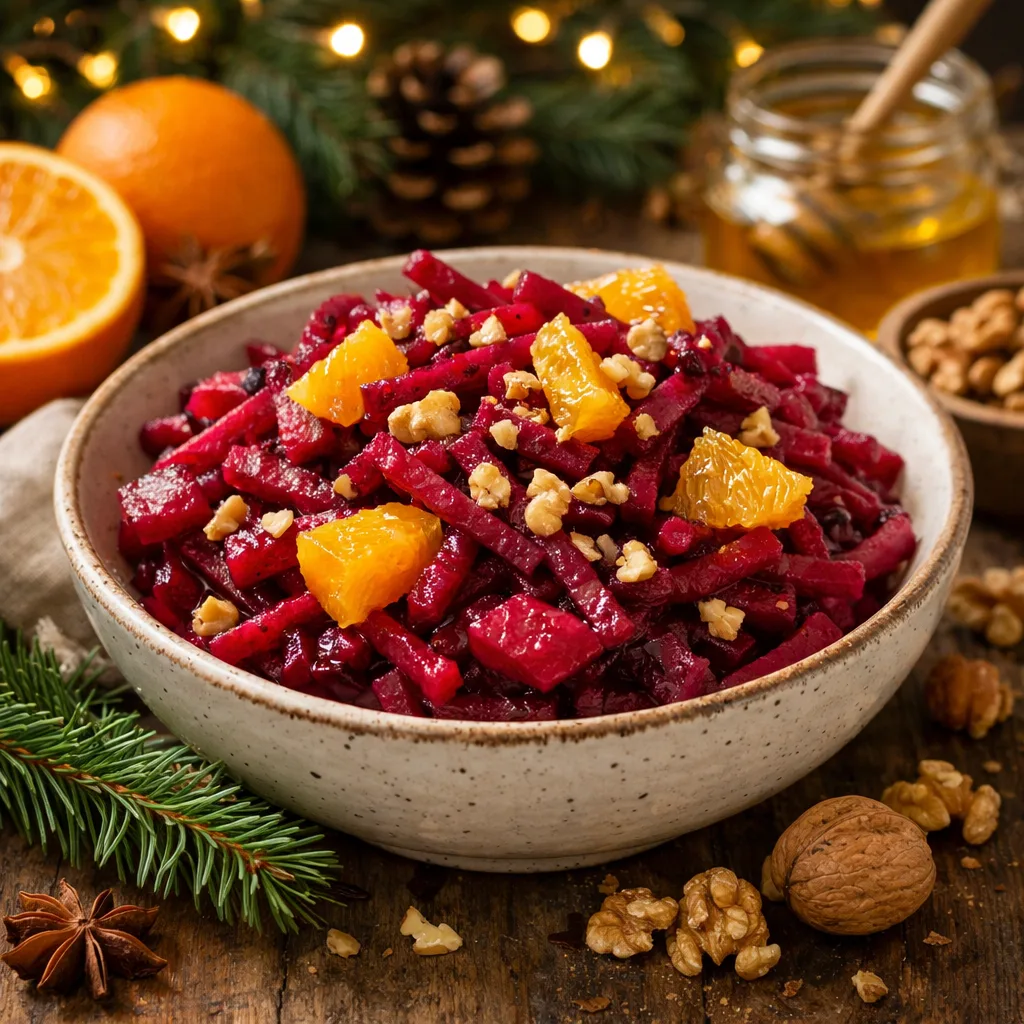 Різдвяний квашений буряк з апельсином