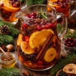 Різдвяний узвар з апельсином, журавлиною та медом