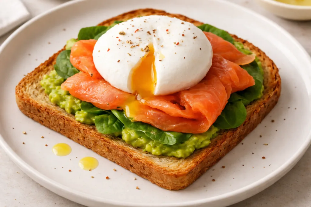 Тост з авокадо та лососем