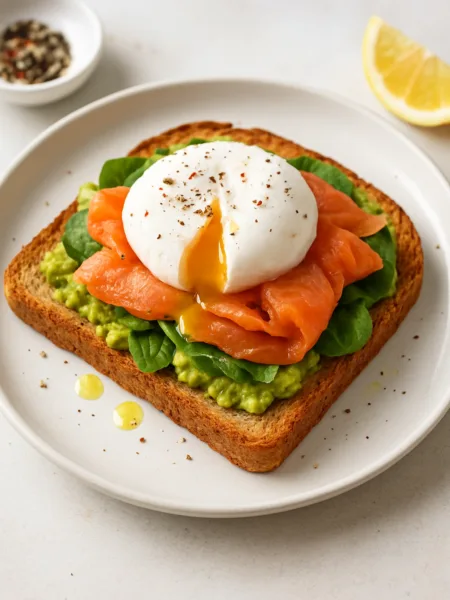 Тост з авокадо та лососем