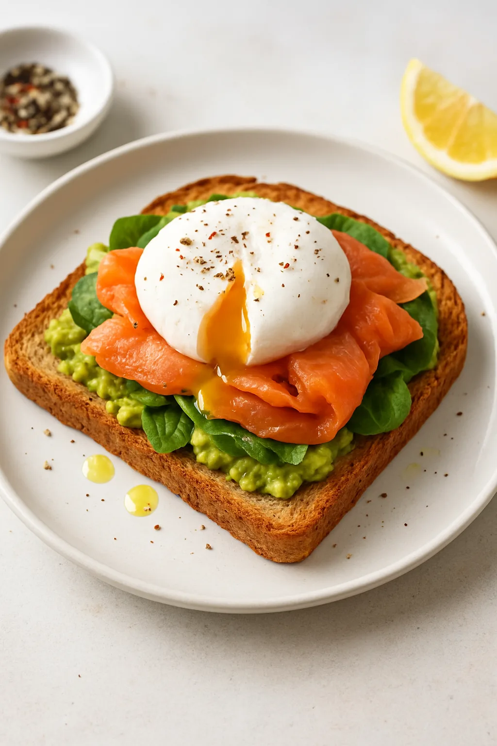 Тост з авокадо та лососем