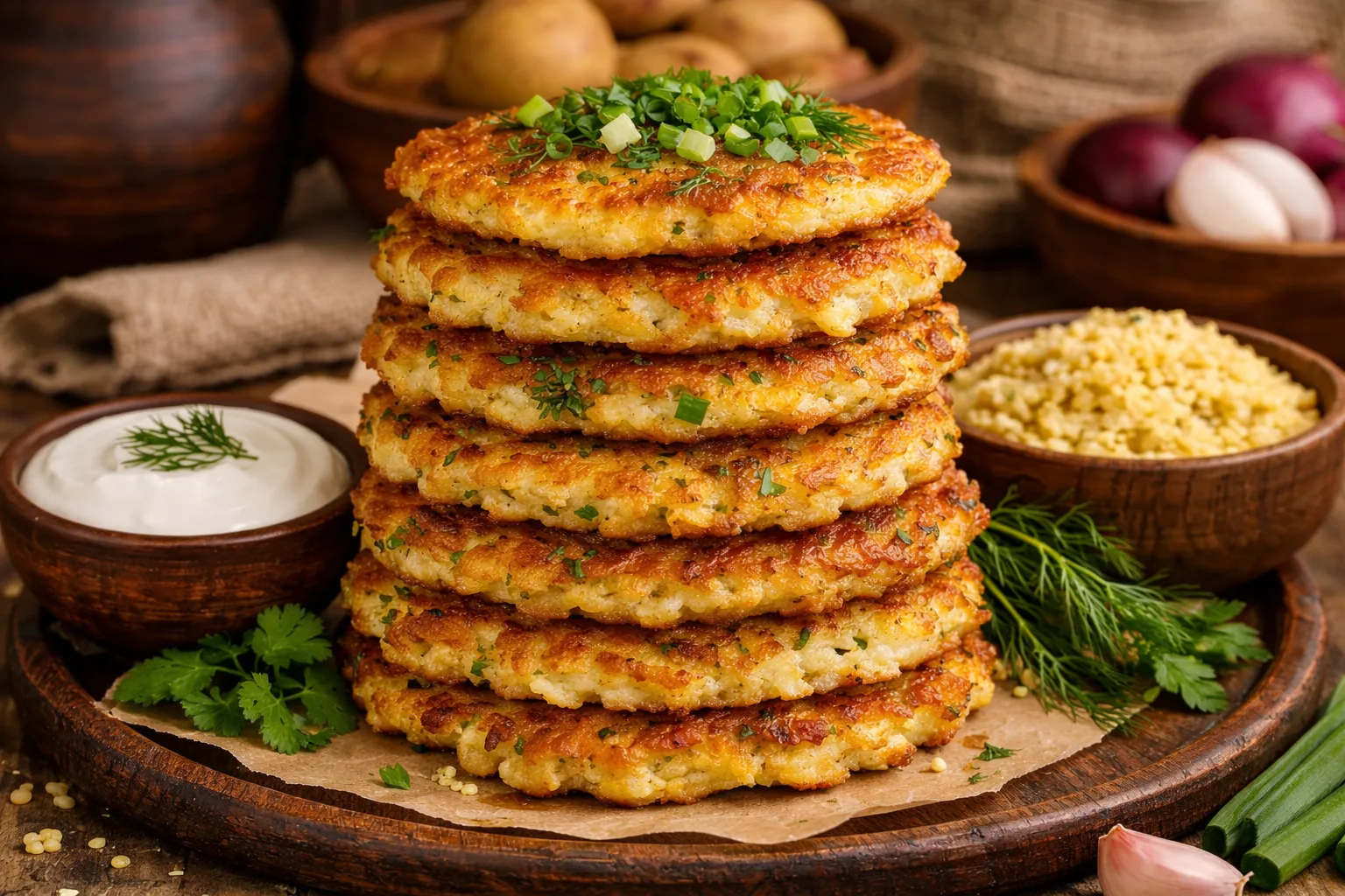 Деруни з пшоном