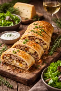🥨 Альпійський штрудель з телятиною та карамелізованими яблуками