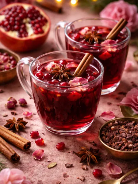 💘 Безалкогольний глінтвейн «Гранат–троянда–какао»
