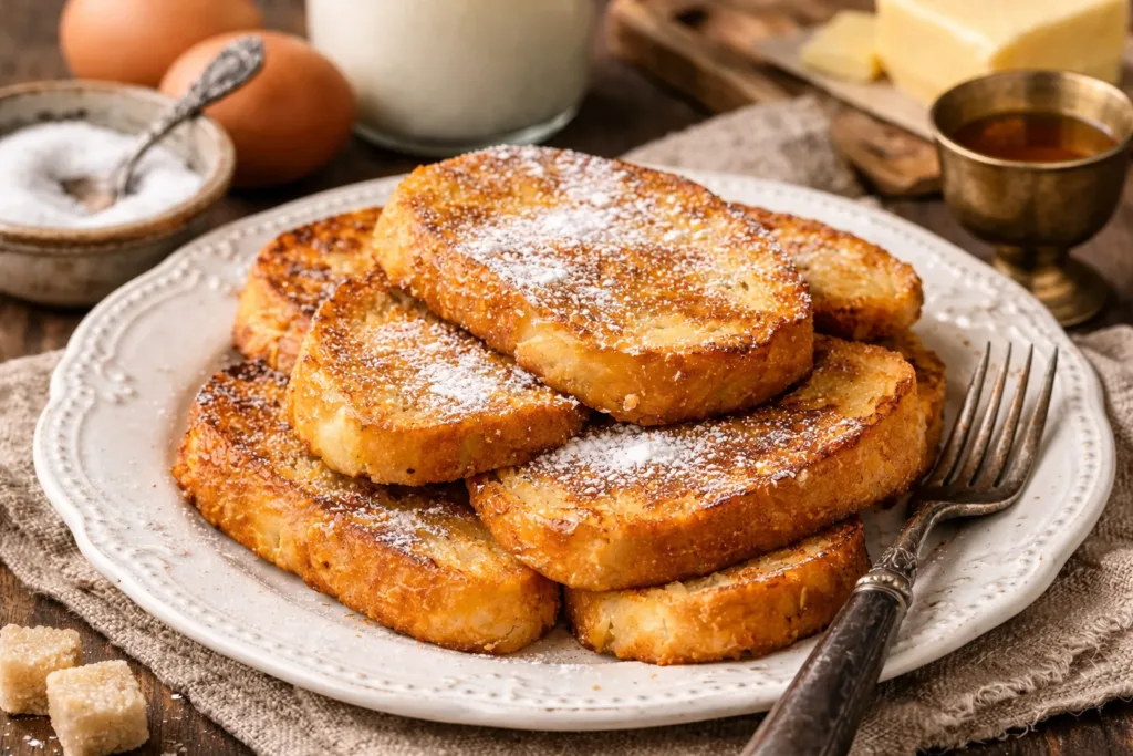 Галицькі грінки з яйцем і молоком