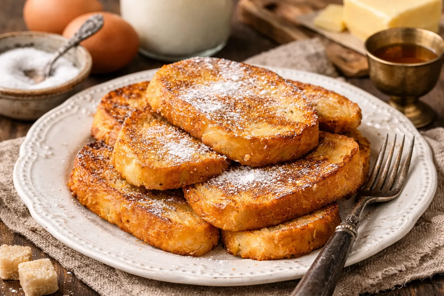 Галицькі грінки з яйцем і молоком