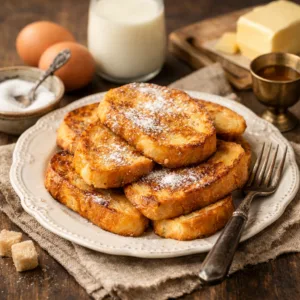 Галицькі грінки з яйцем і молоком