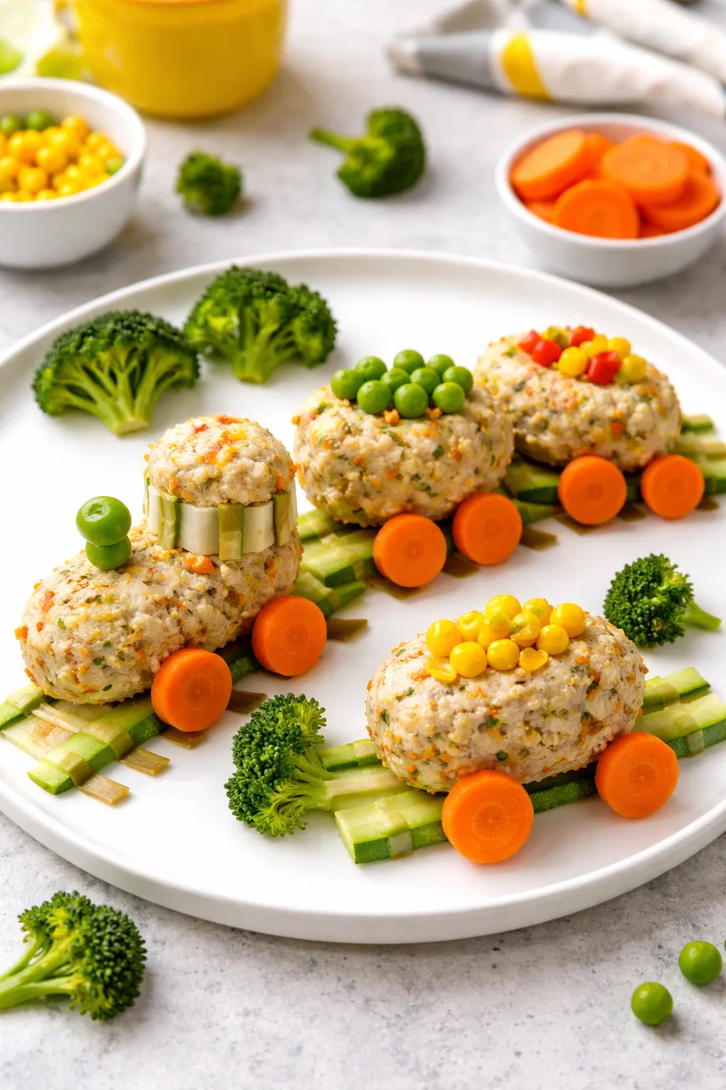 🚂 «Паровозик з овочів та курки» — страва-гра