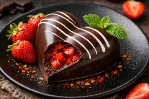 🍓 Серце з полуниці та шоколадного мусу з перцевим сюрпризом