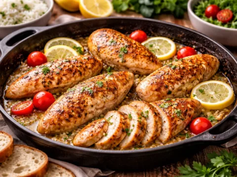 швидка вечеря з курки на сковороді