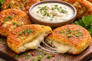 🥔 Сонячні деруни з сиром та часниковим соусом 🌞🧄