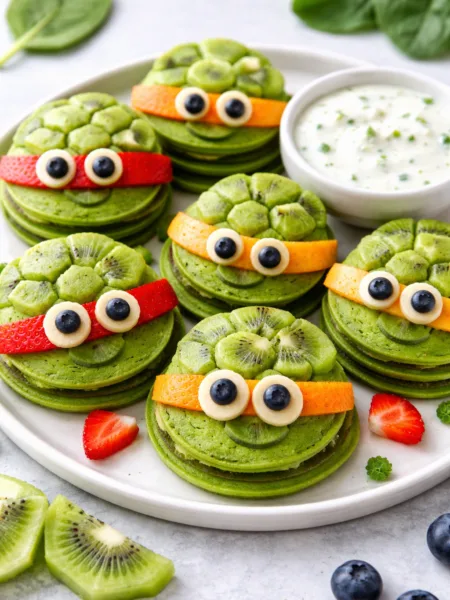 🐢 Зелені панкейки «Черепашки» — корисний сніданок для дітей