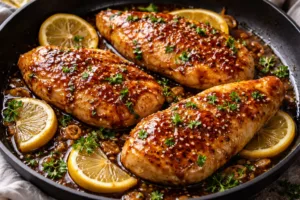 куряче філе в медово-лимонній карамелі