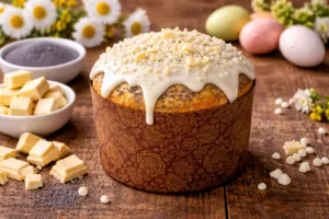 паска з маком і білим шоколадом