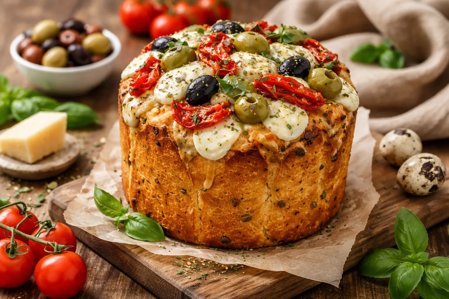 солона паска з моцарелою