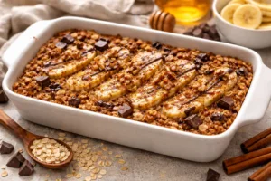 запечена вівсянка з бананом