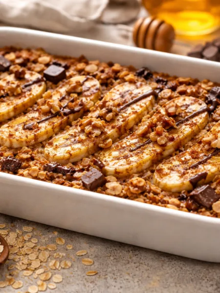 запечена вівсянка з бананом