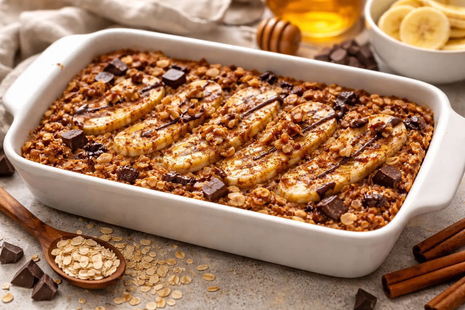 запечена вівсянка з бананом