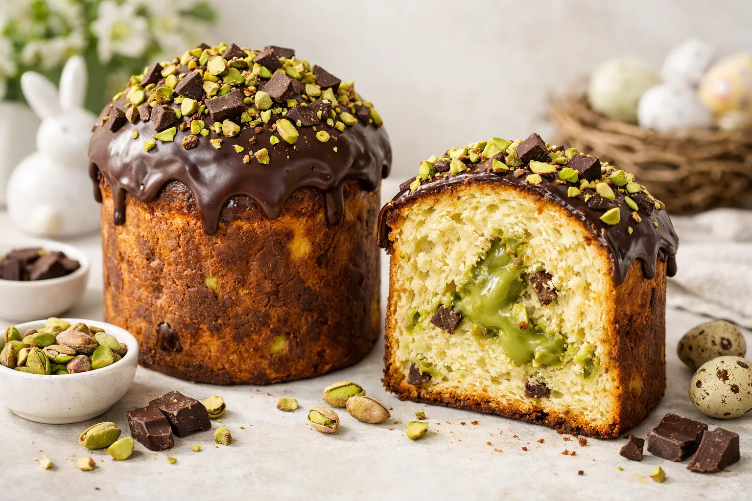 дубайська паска з фісташками і шоколадом