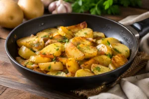 швидка вечеря з картоплі на сковороді