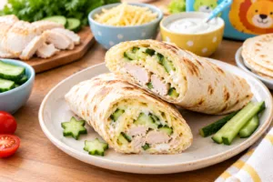 Лаваш із сиром і куркою