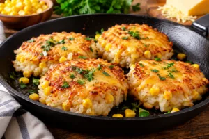 Рисові коржики з кукурудзою та сиром
