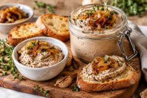 Домашній курячий паштет із карамелізованою цибулею